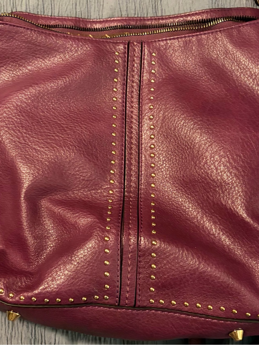 Montana West Studded Berry Leather Tote